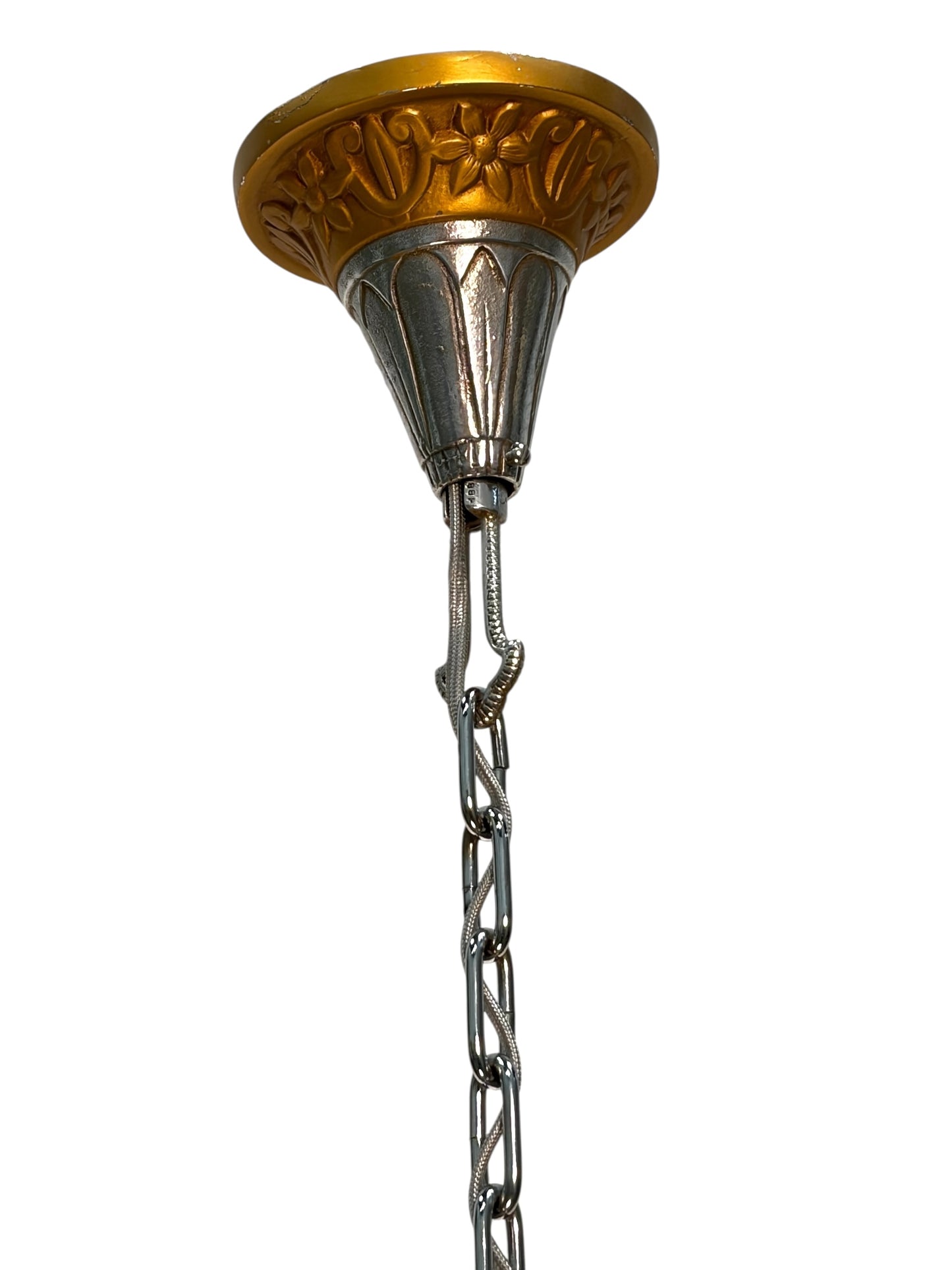 Art Deco Exposed Bulb 5 Light Chandelier in Polished Aluminum #2585