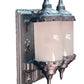 Pair Exterior Lights with Glass Cylinder Shades #2551