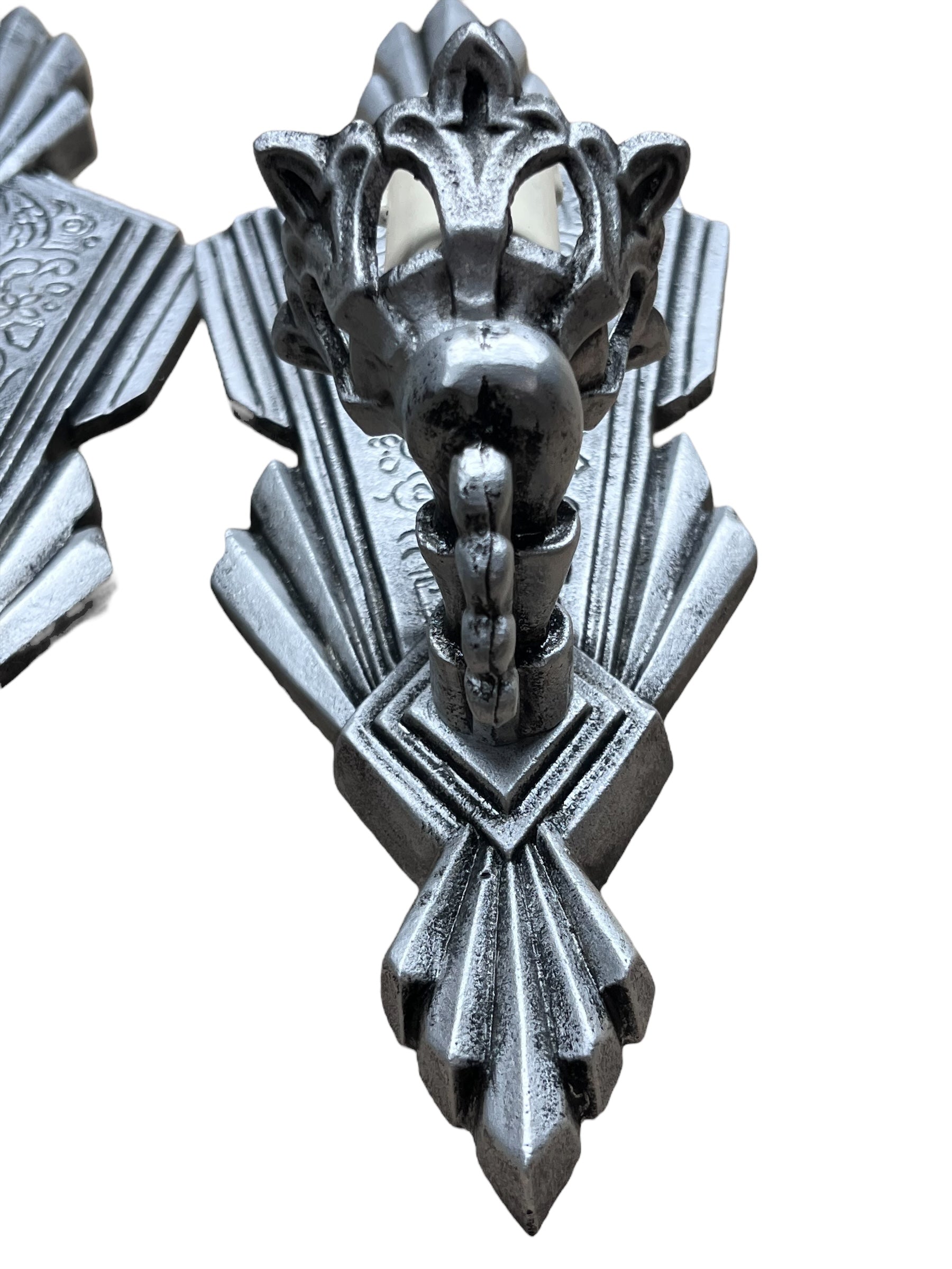 Art Deco Silver and black Sconces