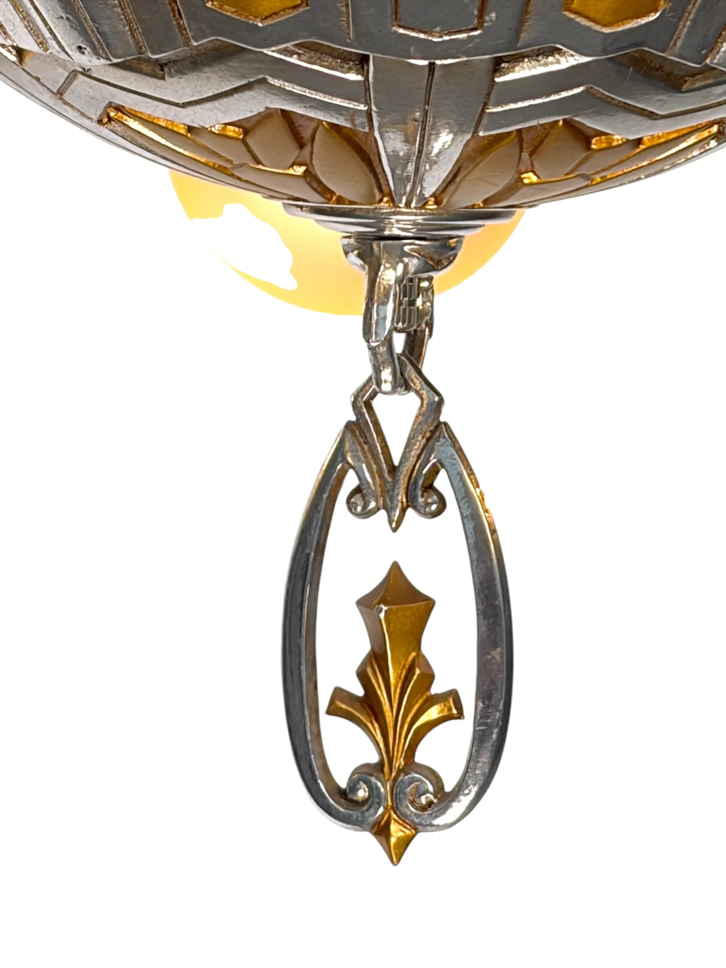 Art Deco Exposed Bulb 5 Light Chandelier in Polished Aluminum #2585