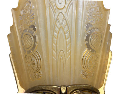 Lightolier Art Deco "Stylux"  Slip Shade Wall Sconces