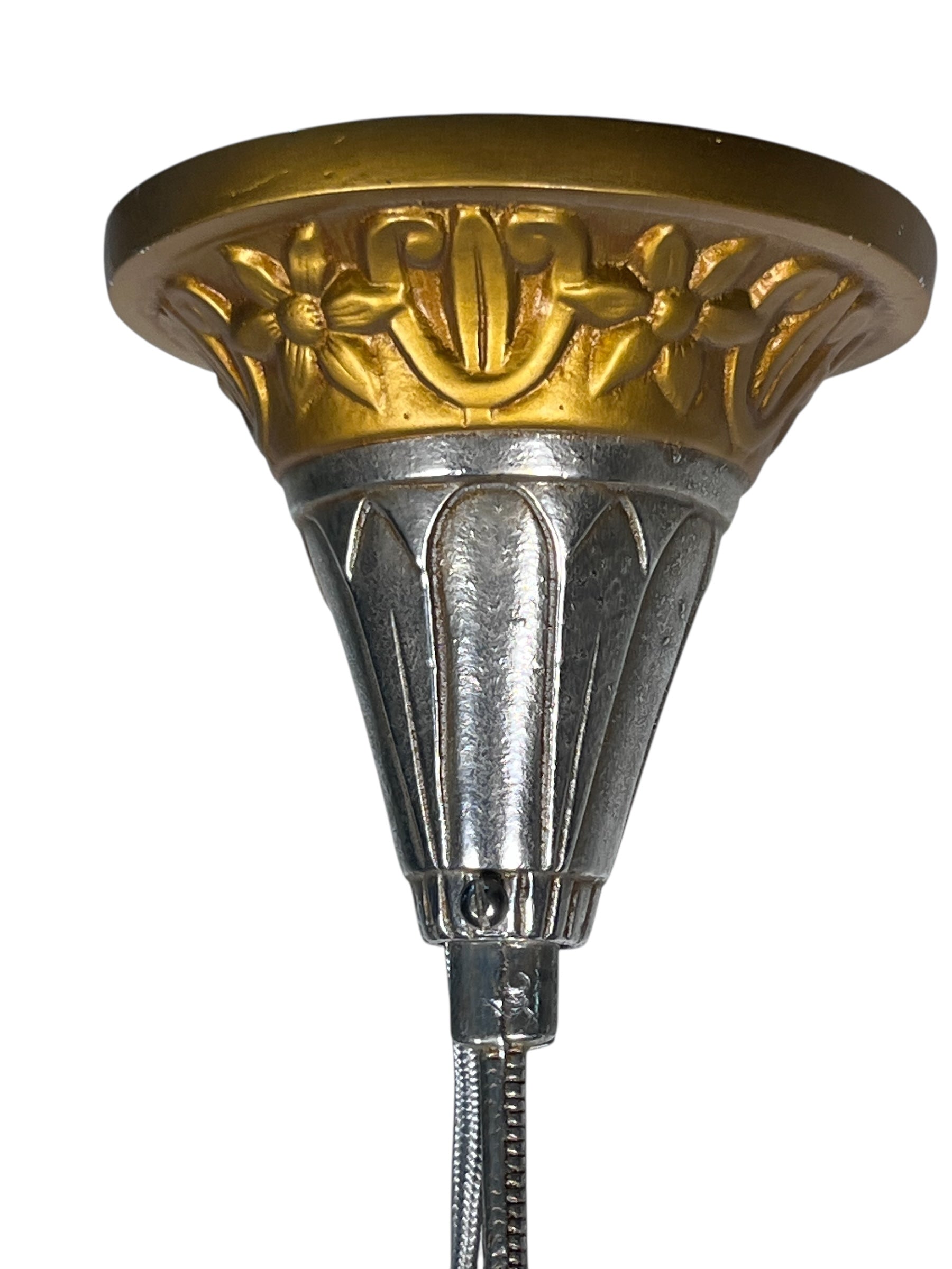 Gold and Silver  Art Deco Pendant Light