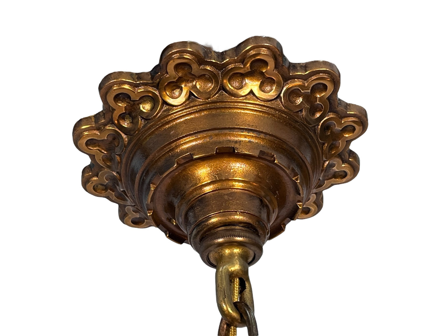 Cast Brass Chandelier 1920s