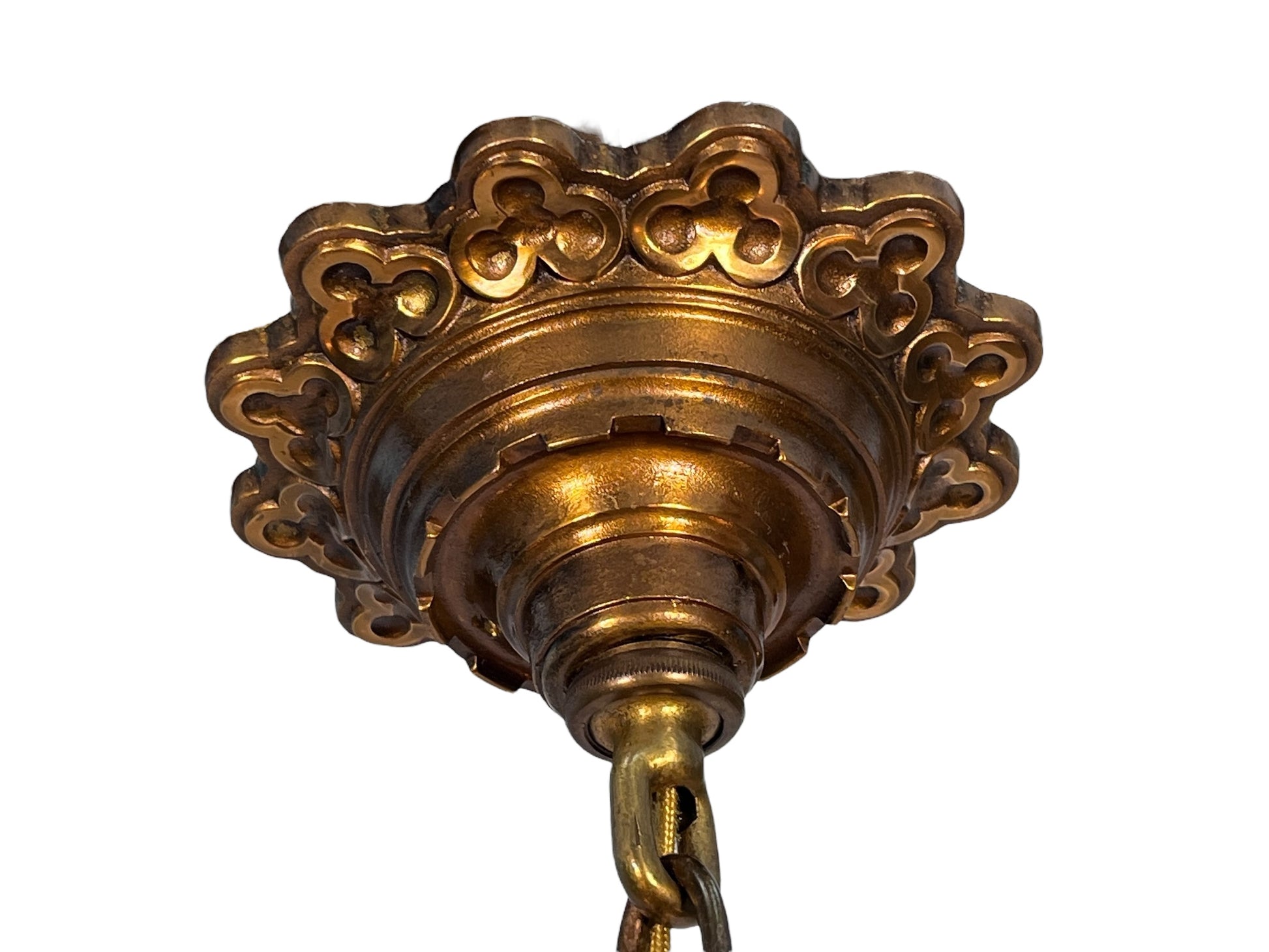 Cast Brass Chandelier 1920s