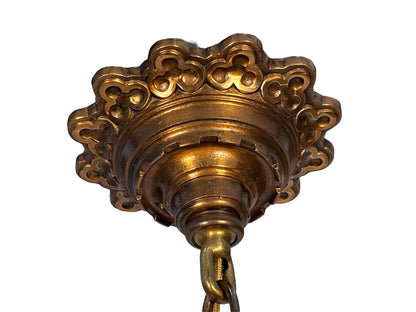 Cast Brass Chandelier 1920s