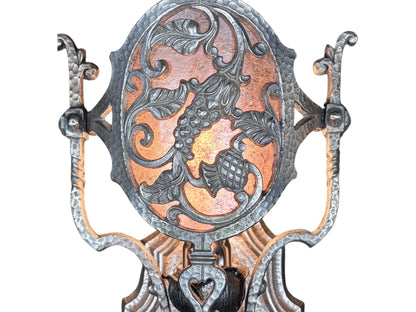 Spanish Revival Wall Sconces with Mica Inserts