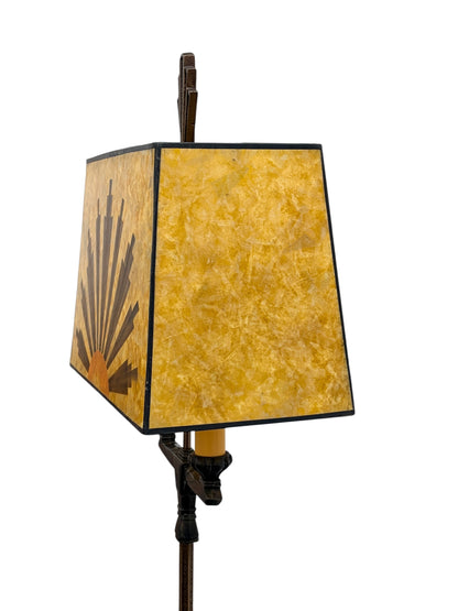 Art Deco Floor Lamp with Mica Shade