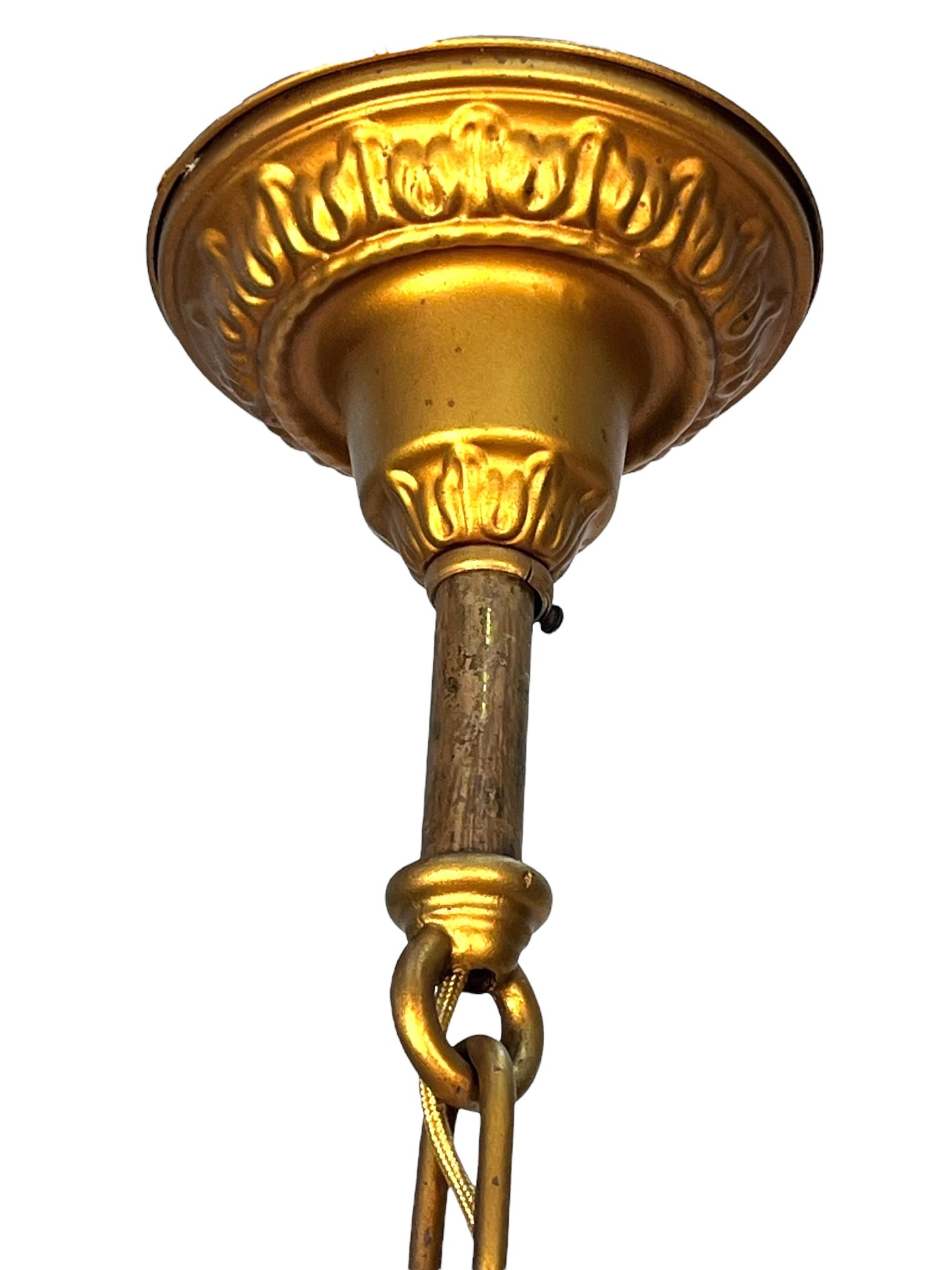 Gold 4 Light Pendants with Original Finish 1920s #2597