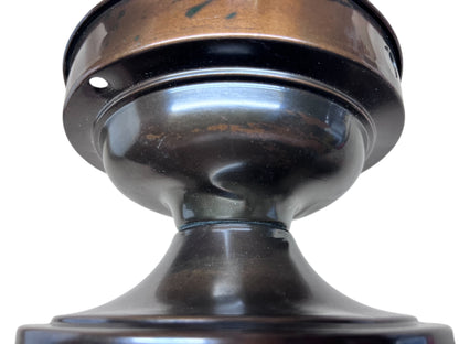 Art Deco Wedding Cake Semi Flush Globe with Antique Fixture #2599