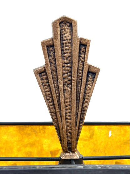 Art Deco Floor Lamp with Mica Shade