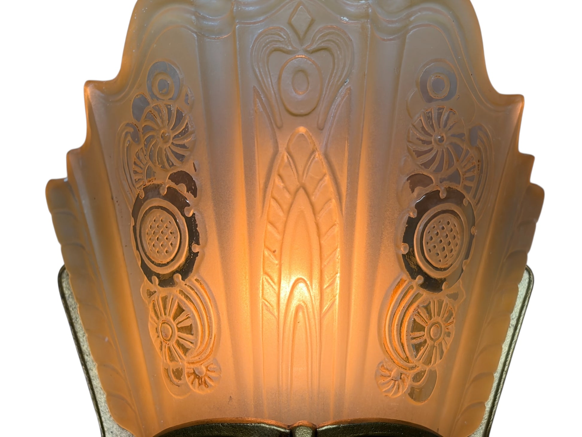 Lightolier Art Deco "Stylux"  Slip Shade Wall Sconces