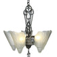 Globe Lighting Slip Shade Chandelier with Original Silver and Black Finish #2531