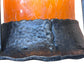 Spanish revival Porch Light with Amber Crackle Glass Shade