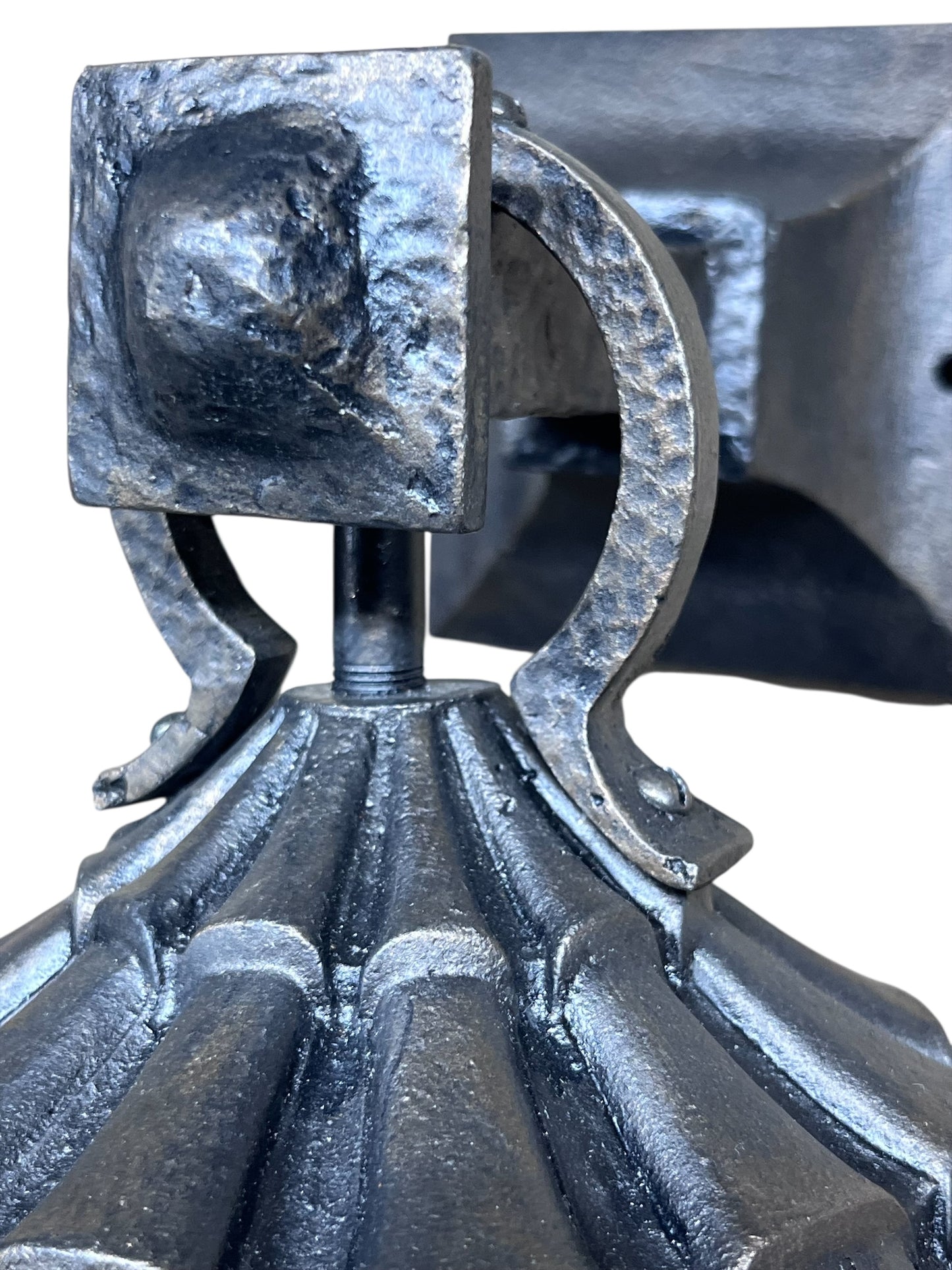 Spanish Revival Outdoor Wall Lantern with Original Glass, Bronze Paint #2559