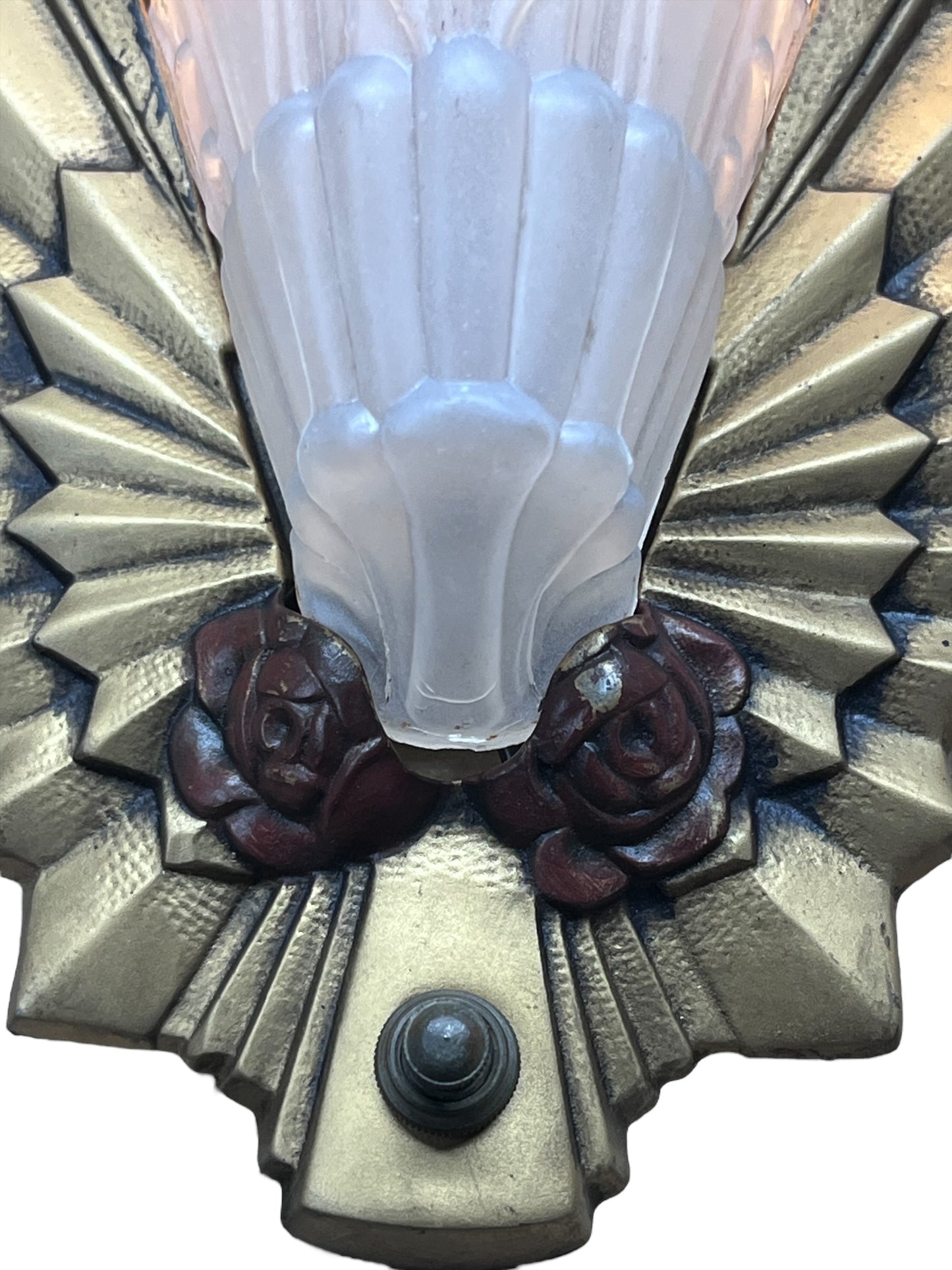 Frankelite Floral  Art Deco Wall Sconces