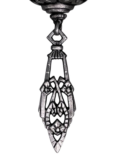 Art Deco Chandelier with Flat Panels of Glass