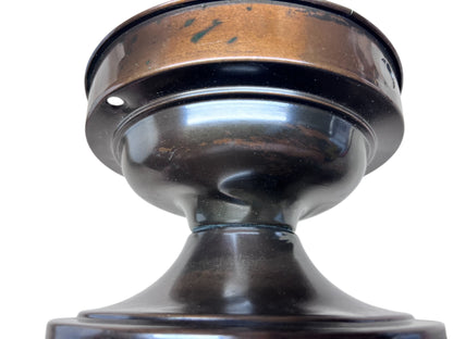 Art Deco Wedding Cake Semi Flush Globe with Antique Fixture #2599