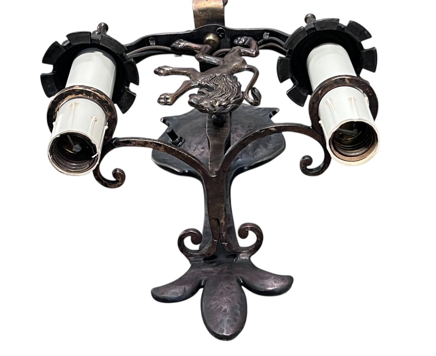 Three Monumental Spanish Revival Wall Sconces