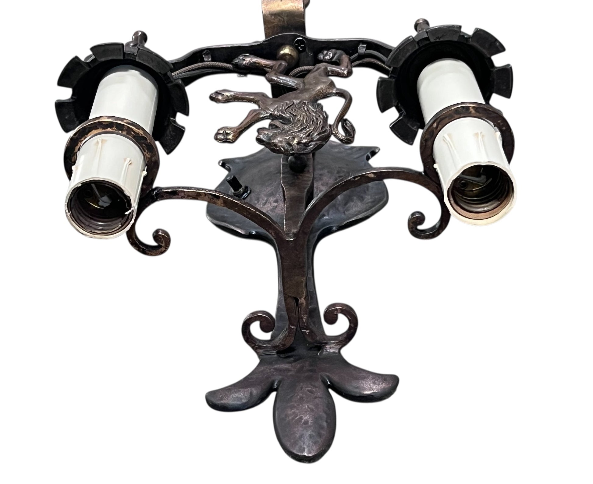 Three Monumental Spanish Revival Wall Sconces