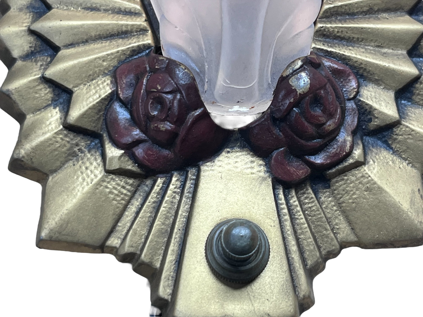 Frankelite Floral  Art Deco Wall Sconces