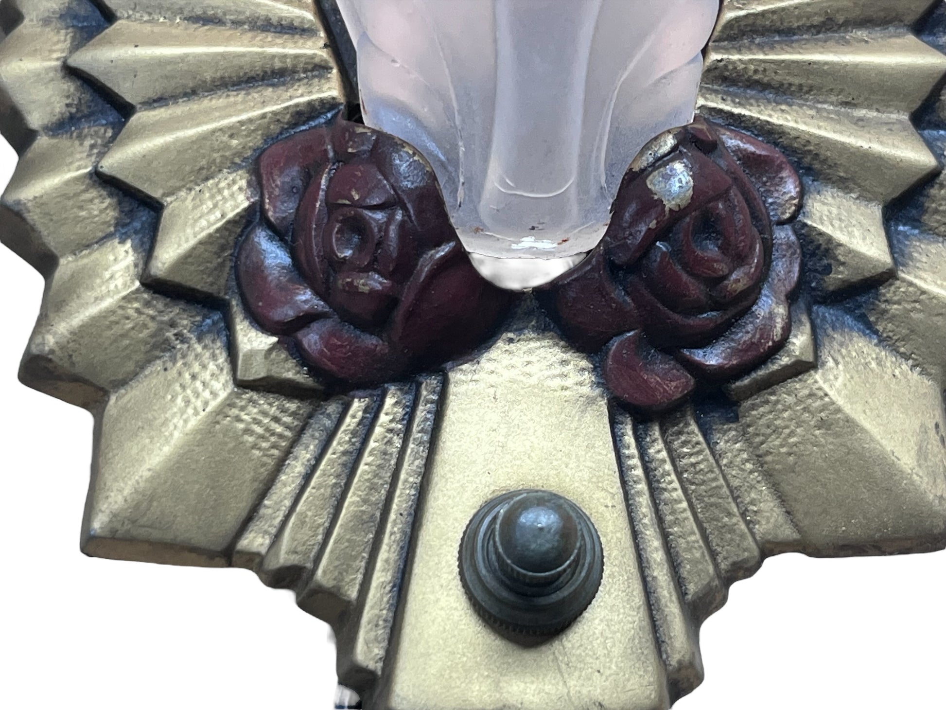 Frankelite Floral  Art Deco Wall Sconces