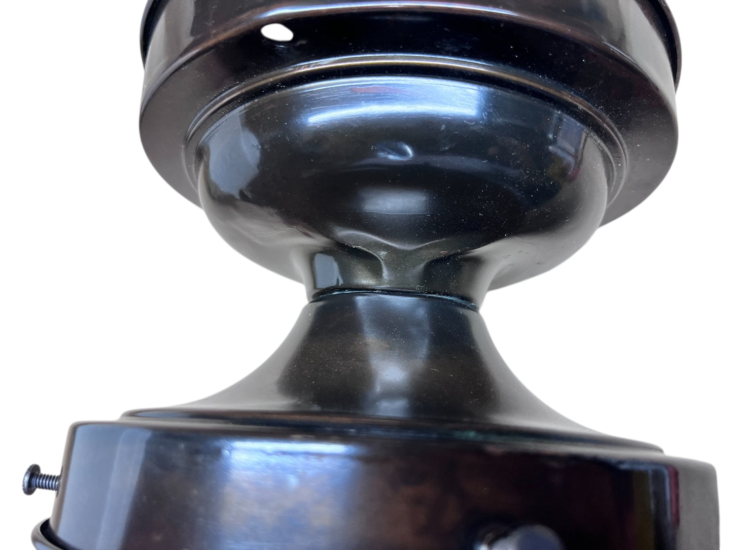 Art Deco Wedding Cake Semi Flush Globe with Antique Fixture #2599