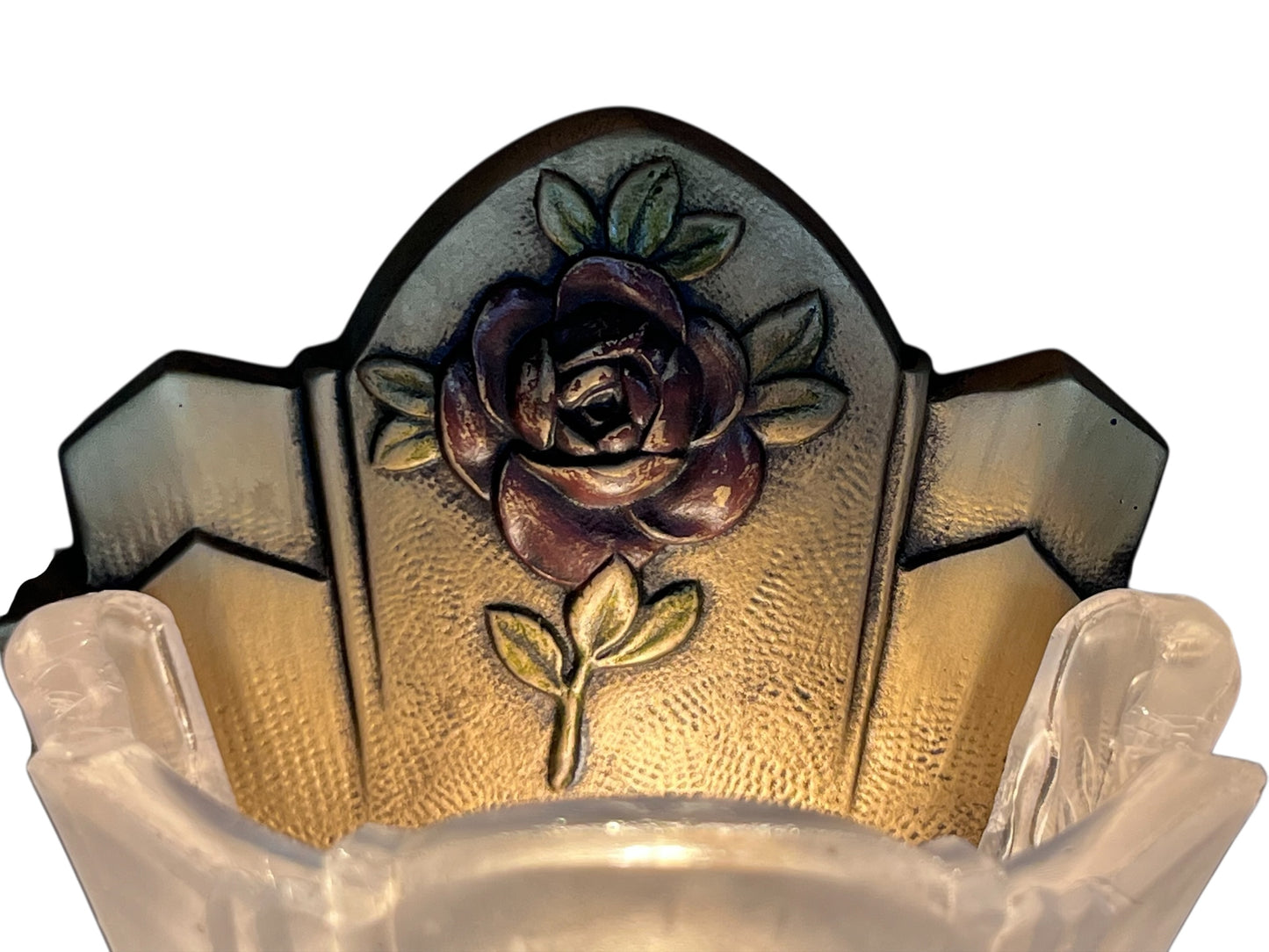 Frankelite Floral  Art Deco Wall Sconces