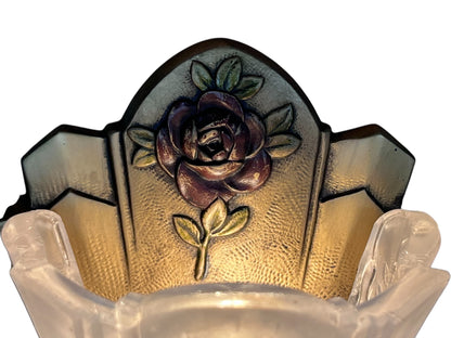 Frankelite Floral  Art Deco Wall Sconces