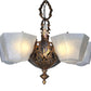 1930S Tudor Revival Slip Shade Chandelier
