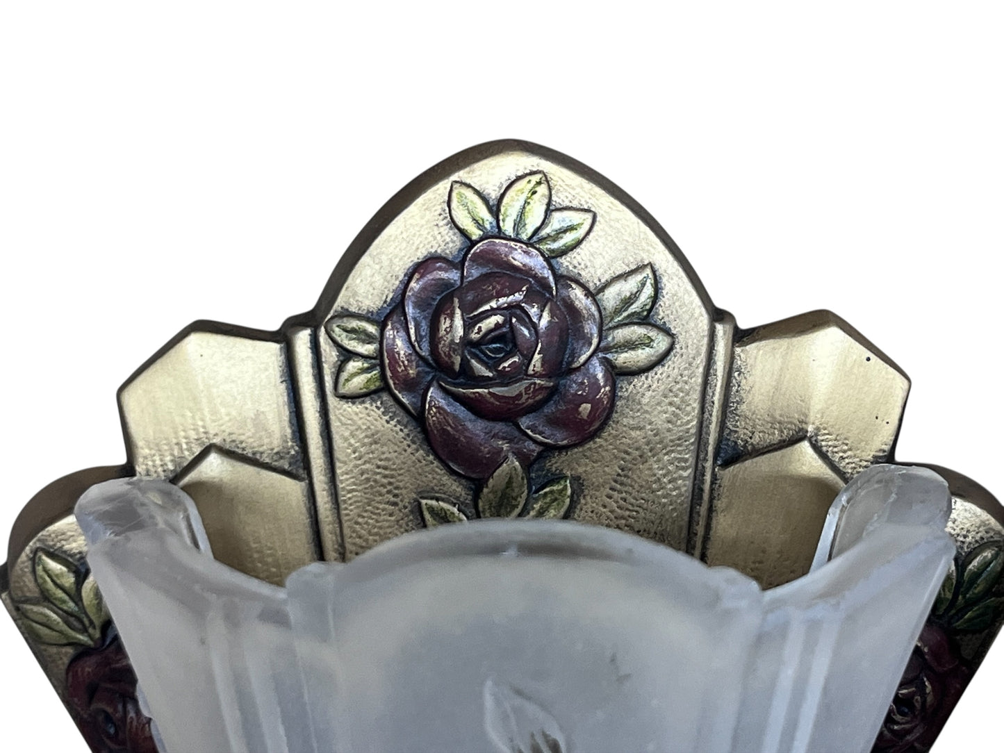 Frankelite Floral  Art Deco Wall Sconces