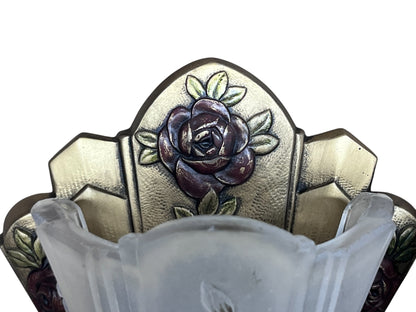 Frankelite Floral  Art Deco Wall Sconces
