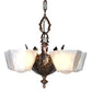 1930S Tudor Revival Slip Shade Chandelier