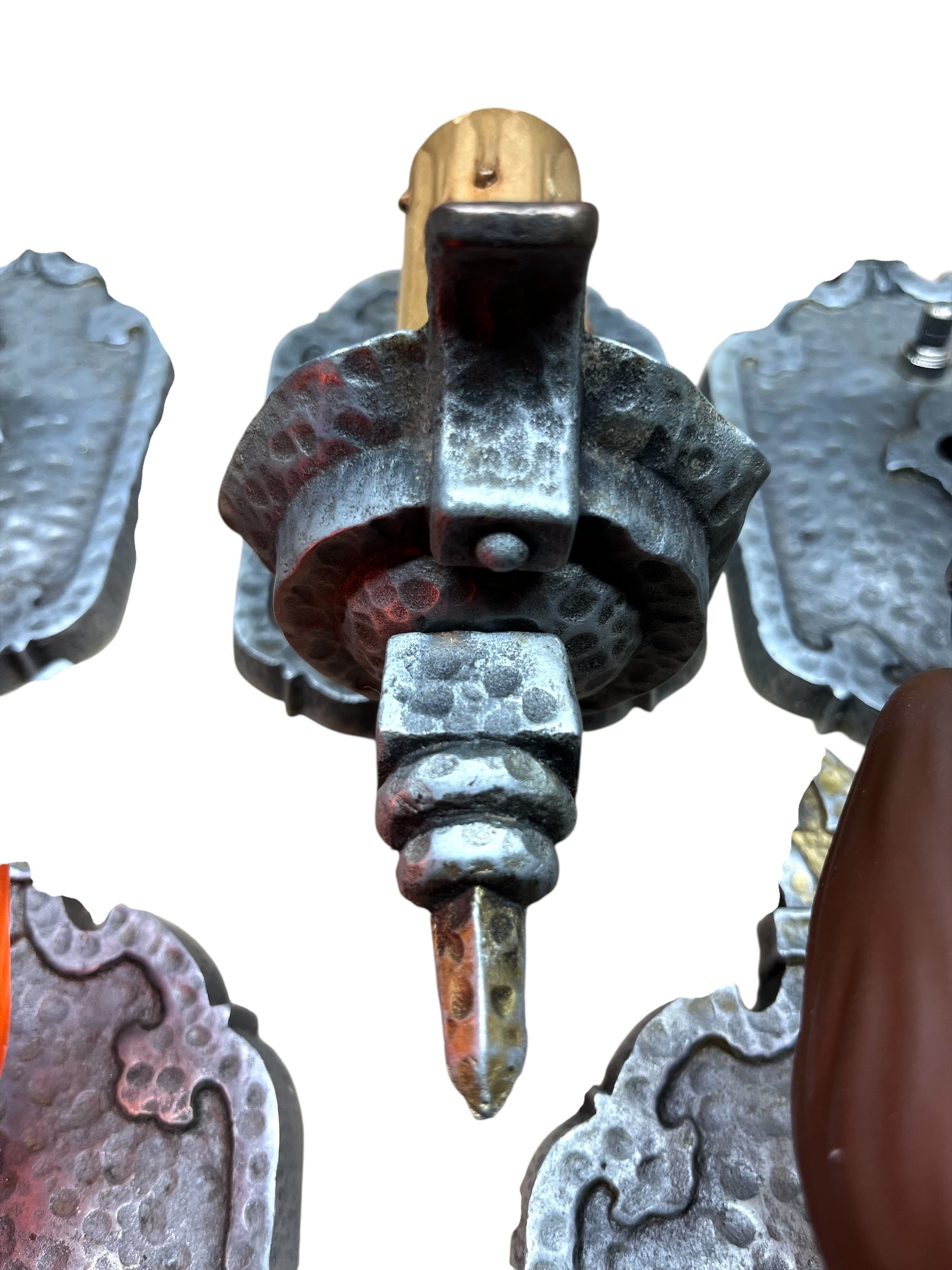 1910s Hammered Wall Sconces
