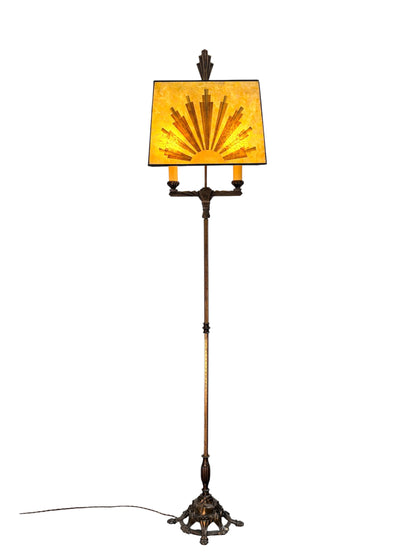 Art Deco Floor Lamp with Mica Shade