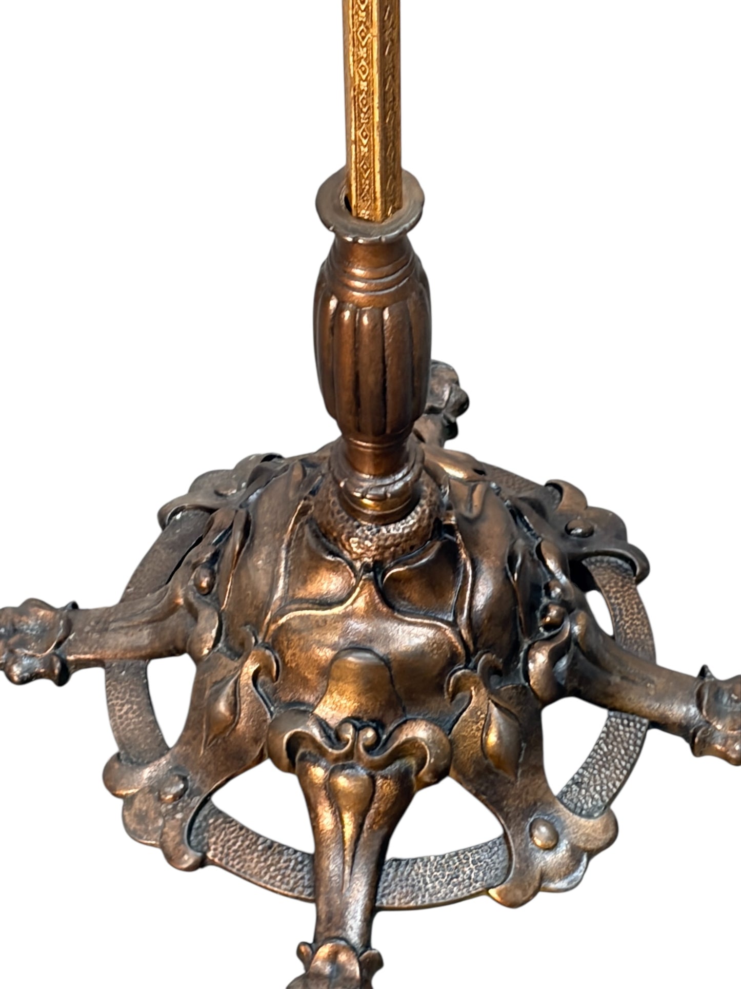 Art Deco Floor Lamp with Mica Shade