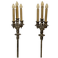 Beautiful Pair of 1920s Floor Lamps in Original Silver Finish #2422