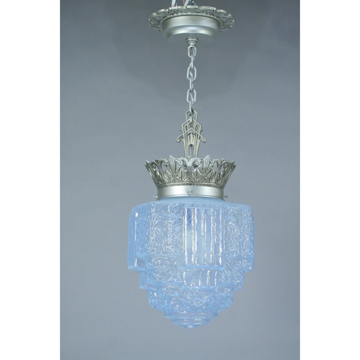 Commercial Art Deco Crown Pendant #2048 - Filament Vintage Lighting