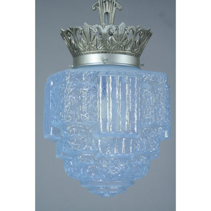 Commercial Art Deco Crown Pendant #2048 - Filament Vintage Lighting