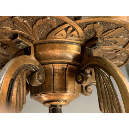 Markel Electric Solid Bronze Semi-Flush with Original Finish #2015 - Filament Vintage Lighting