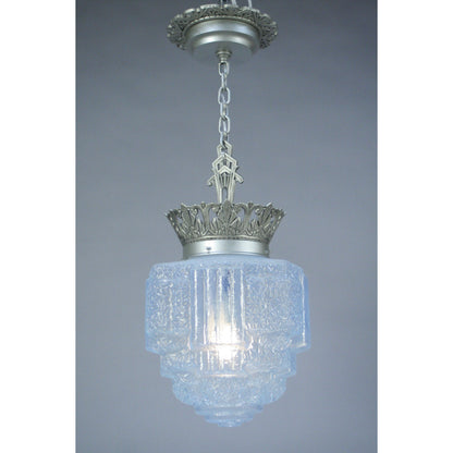 Commercial Art Deco Crown Pendant #2048 - Filament Vintage Lighting