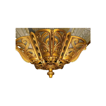 Semi Flush Art Deco Chandelier