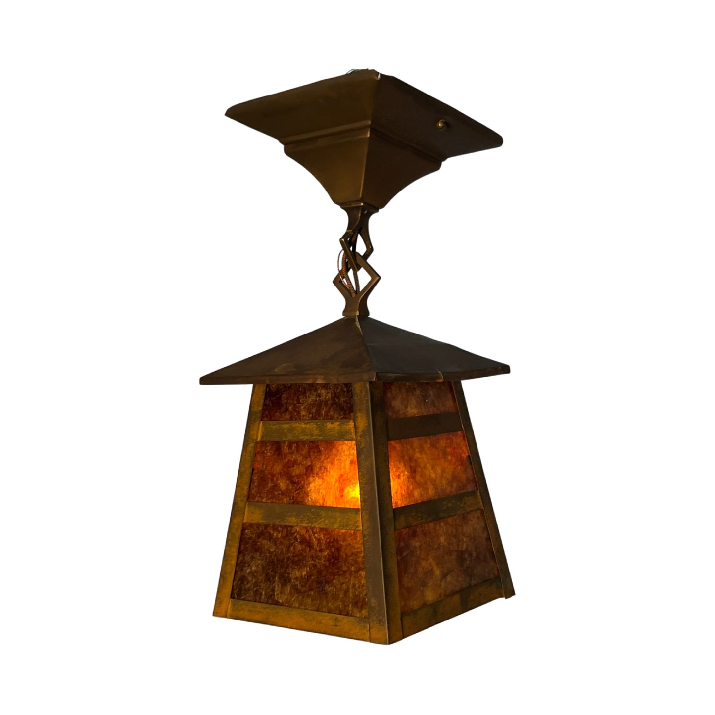 Arts and Crafts Lantern with Mica ca 1900