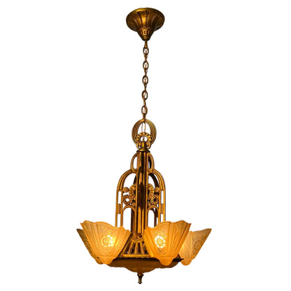 Stylux Slip Shade Chandelier Art Deco