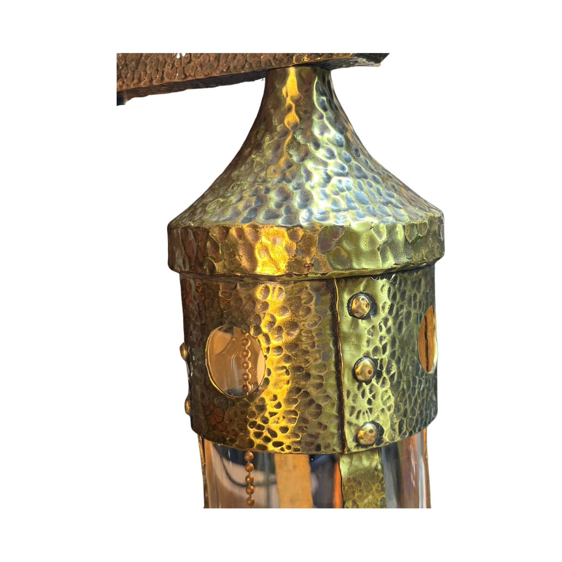 Hammered Brass Wall Sconce