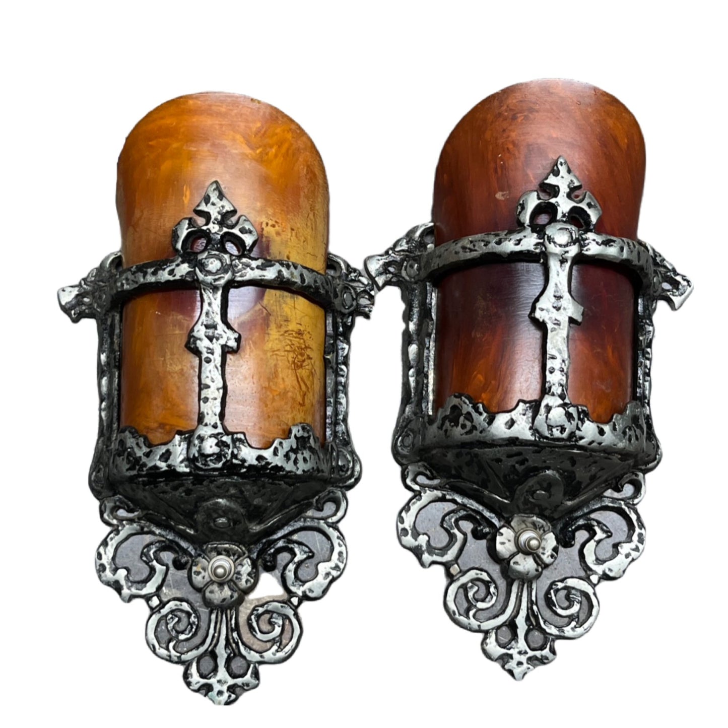 Pair Spanish Reivial Wall Sconces from the 1920s