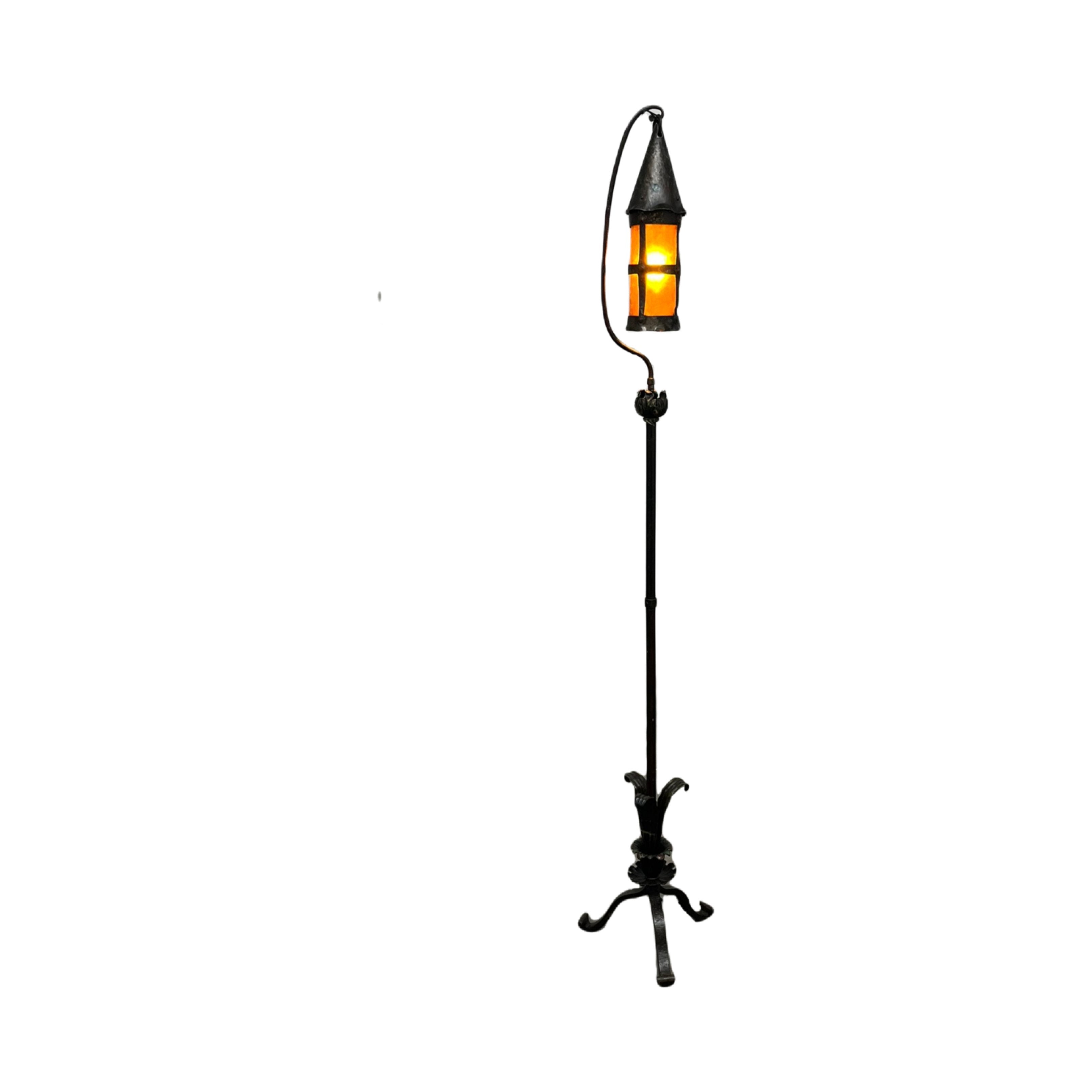 1920s Spanish Revival or Storybook Style Floor Lamp #2376