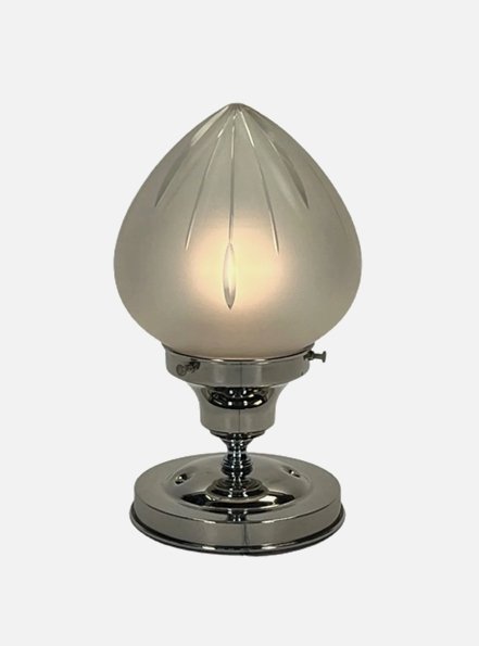 Bullet Shaped Wheel Cut Shade with Nickel Fixture #2074